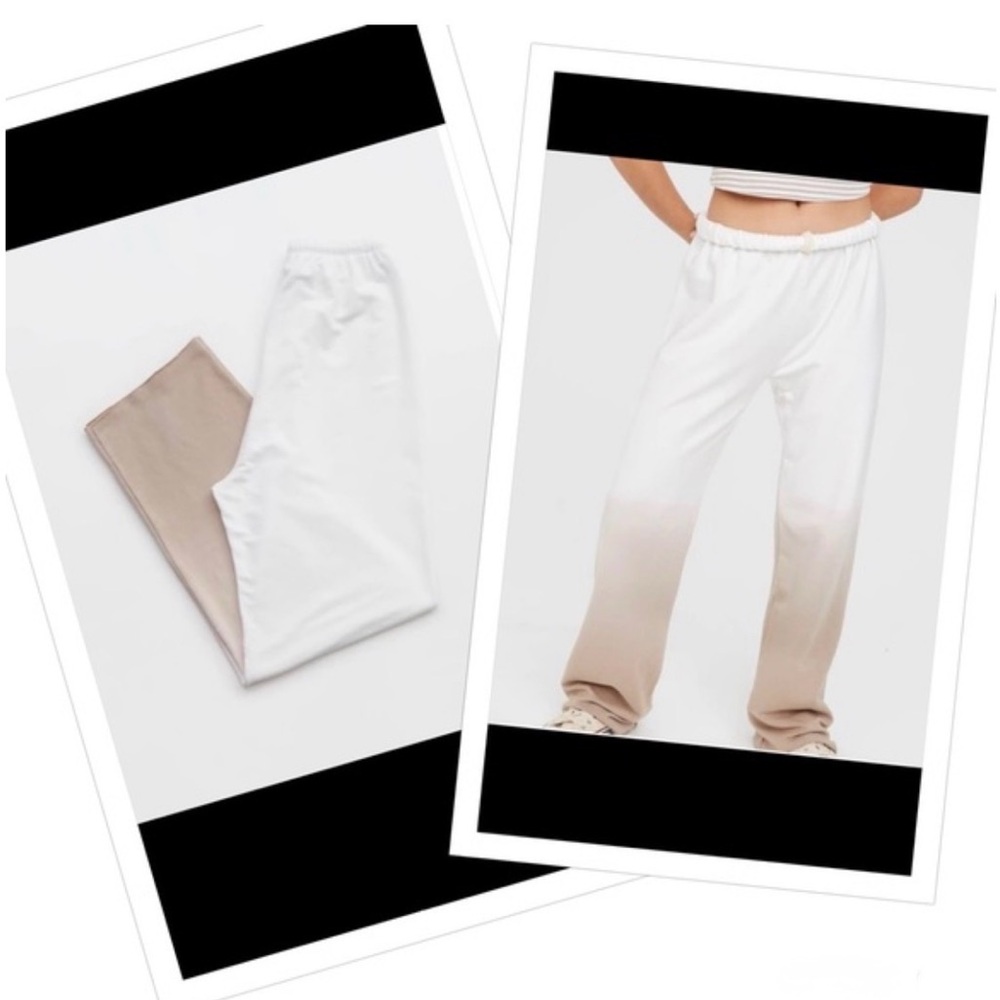 Aerie Cozy Cream Lounge Pants strait leg ombré sweatpants small